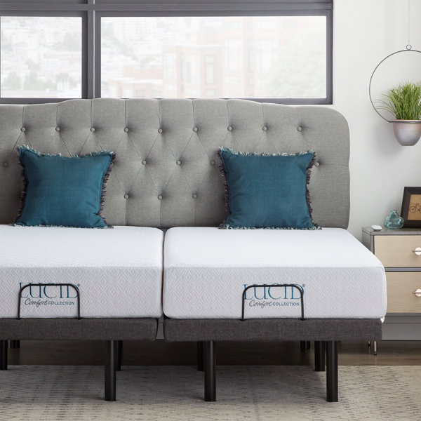Lucid Comfort Adjustable Bed with 10" Memory